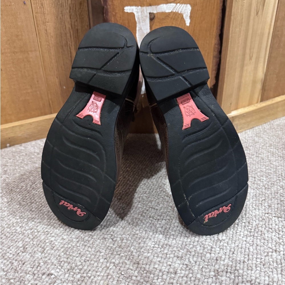 Ariat Women's Pink and Brown Ankle Boots - Picture 4 of 8